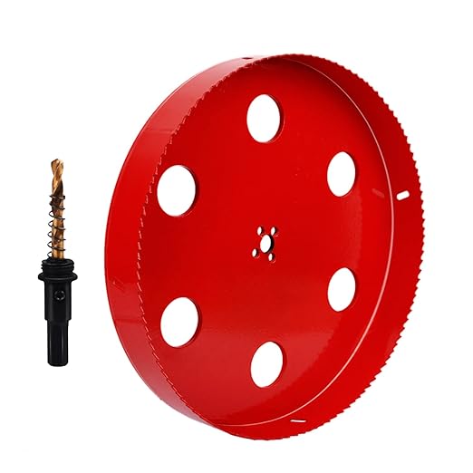 245mm / 9.6 inch HSS Bi-Metal Hole Saw Hole Drilling Cutter for Wood Boards Plastic Thin Metal (245mm / 9.6 inch)