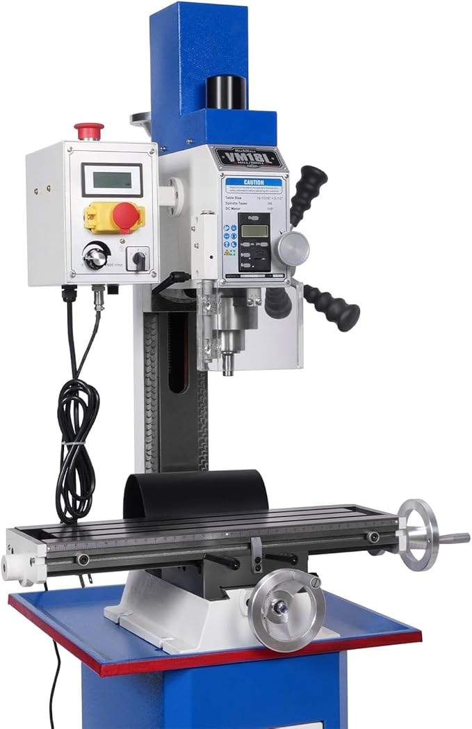 6"x20'' Benchtop Mill Drill Machine, Variable Speed, R8 Spindle, 1 HP 110V, Compact Milling Drilling Tool for Garage Shop, DIY Metalworking without Stand,Model VM18L