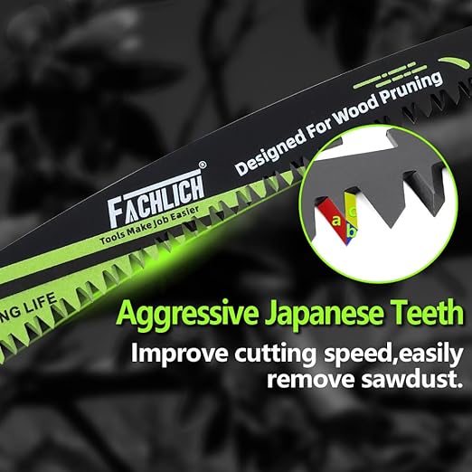 Japanese Teeth Reciprocating Saw Blade 12Inch - Saber Saw Blades Wood Pruning, 6pcs Curved Edge 6TPI for Tree Trimming, Wood/PVC Pipe Cutting