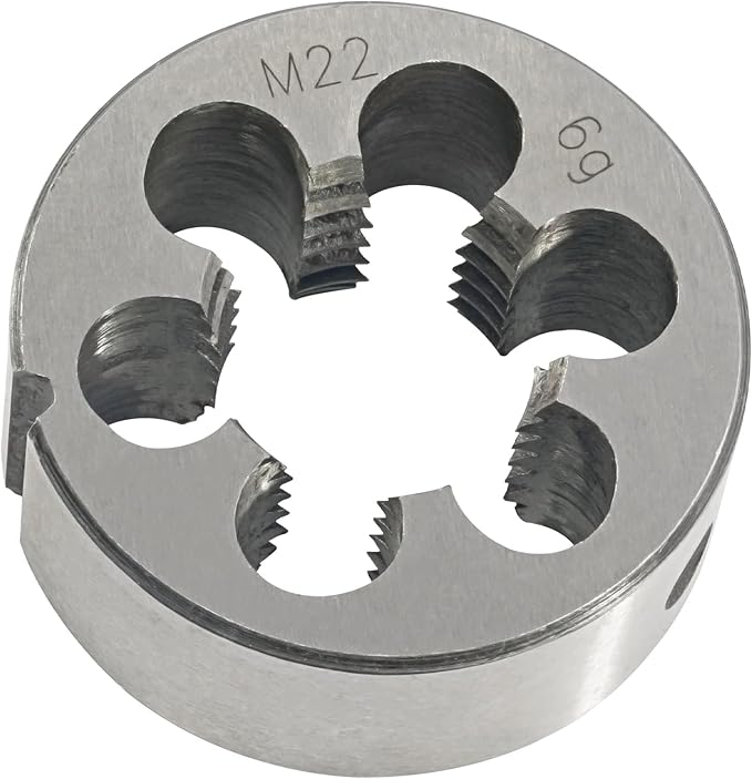 Aceteel M22 x 2.5 Metric Round Die, Machine Thread Die M22 X 2.5mm Right Hand