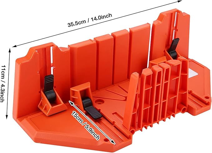 Wood Cutting Hand Saw With Clamping Mitre Box - Plastic Hardware Tool Storage