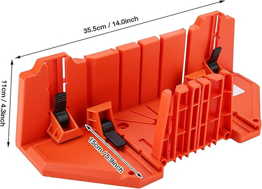 Wood Cutting Hand Saw With Clamping Mitre Box - Plastic Hardware Tool Storage
