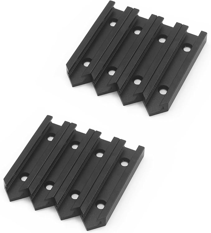 Bikykose 3'' T Tracks for Woodworking Intersection Kit 2 Set, Double-Cut Jig Profile Universal T-Tracks with Predrilled Mounting Holes竊똖 Track Accessories for Jigs and Fixtures