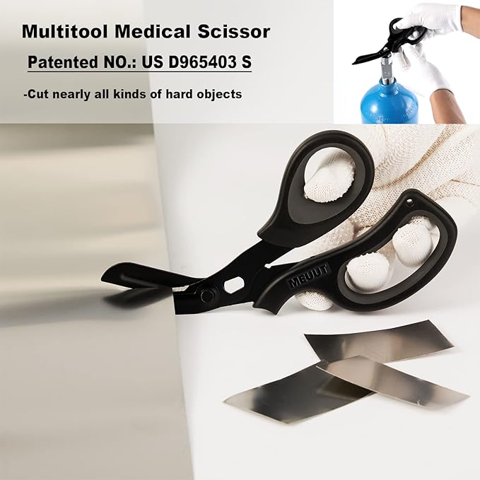 MEUUT 2 Pack Medical Scissors Trauma Shears for Nurses - Patented Bandage Scissors Heavy Duty Surgical Grade EMT Scissor for EMT Workers