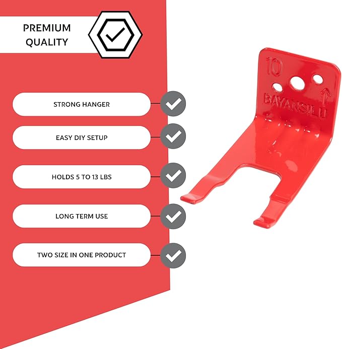 4 Pack Universal Fire Extinguisher Bracket, Fire Extinguisher Mounts & Brackets is Modified to Fit a Wide Range of Extinguishers from 5 to 13 lbs, Holder for Dry Chemical and Water Extinguishers.