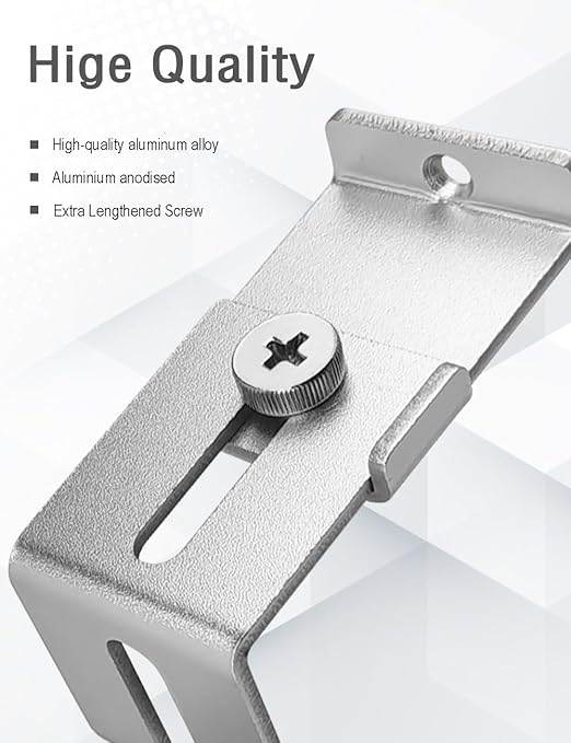 Charger Lock to Outlet, ILIVABLE Adjustable Metal Outlet Lock, Firmly Secures Power Plug from Unplugging (Silver, 1 Pack)