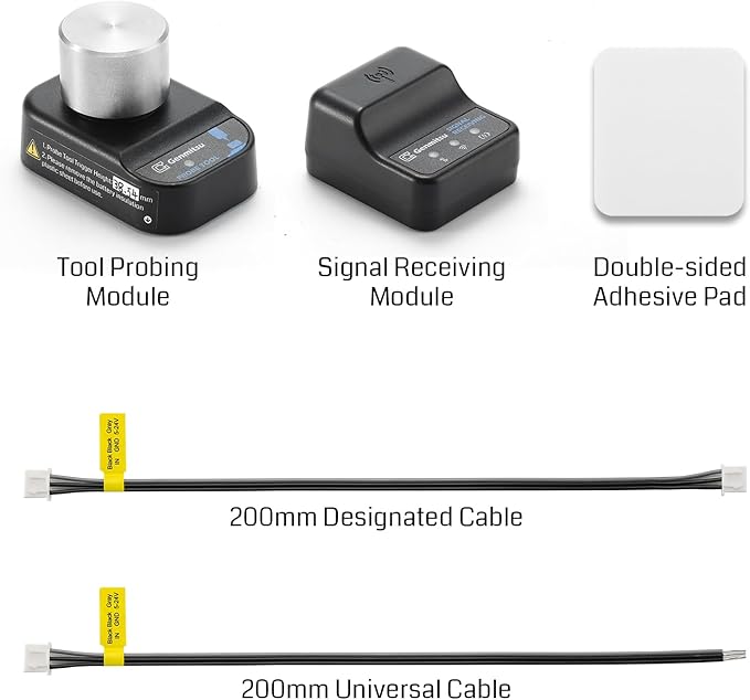 Genmitsu Wireless Z-Axis Probe Tool Setter for CNC Router Machine, Tool Setting Touch Probe with 3-Pin Cable DC 5??4V, 0.02mm Accuracy, GRBL & Mach3 & Genmitsu APP Compatible