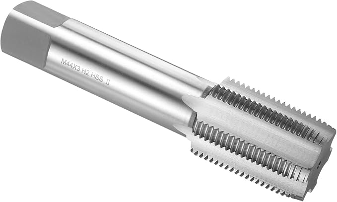 uxcell Hand Plug Tap M44 x 3 H2 Metric Thread Plug Style Taps Straight Flute Screw Tapping Threading Tool High Speed Steel HSS6542