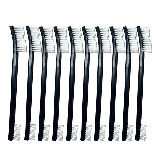 10-Pack Soft Bristle Brushes for Cars, Motorcycles & Households ??Clean Engine Parts, Window Tracks & Bicycle Chains - Includes Grill Brush & Heat-Resistant Gun Cleaning Brushes