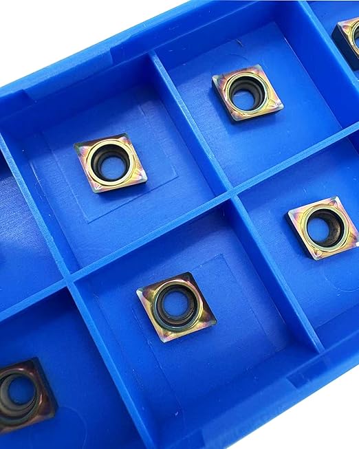 10pcs CCGT060204-AK CCGT21.51 R0.4 Inserts for Aluminum DLC Colorful Coating Carbide Turning Inserts Boring and Outer circlr for Aluminum Copper Plastic Cutting