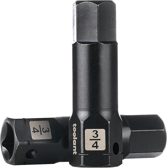 toolant 1/2" drive 3/4" impact hex bit socket set 2PCS, Hex Drive, S2 Steel Air Drive Allen Socket set,Impact Grade竊똀nti-Roll Design