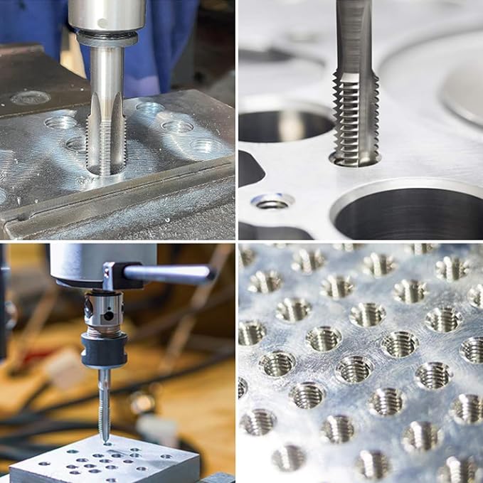 HARSKIYER M12 x 1 Metric Tap and Die Set, HSS Machine Thread Tap Die Set, M12 x 1mm Right Hand Thread Tapping Tool