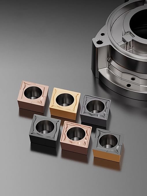 10pcs CCMT09T304 CNC Lathe Indexable Solid Carbide Milling Turning Insert for The Finishing of Steel and Other Metal (CCMT09T304 LF6018)