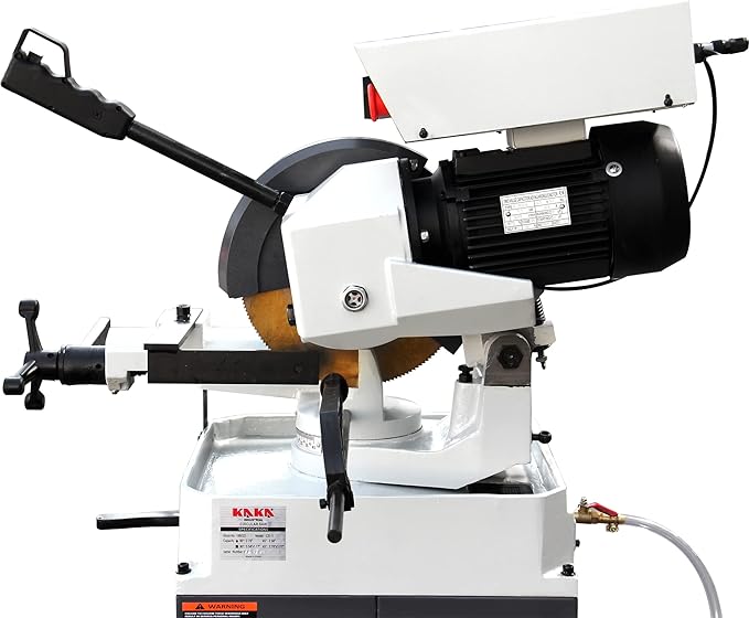 KAKA INDUSTRIAL Circular Coldsaw, 11 inch Heavy Duty Manual Metal Cutting Saw with Swivel Head (±45° Miter), 1.5HP 3-Phase Motor, HSS Blade and Coolant System for Steel, Aluminum, Copper - CS-11