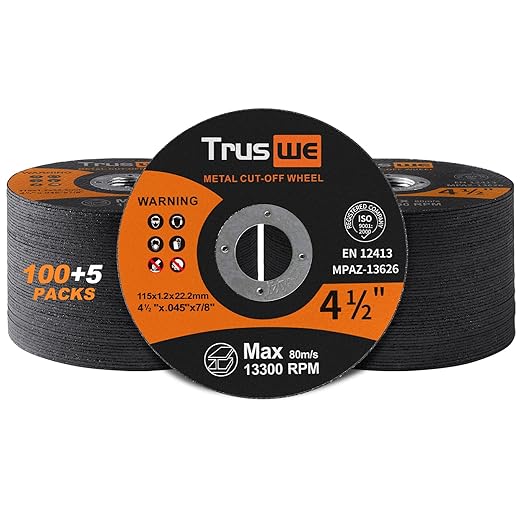 Cut Off Wheels 4 1/2 Inch - 105 Pack Cut Off Wheels Metal and Stainless Steel Cutting Wheel for Angle Grinder Ultra Thin Cut-Off Wheel Cutting Disc
