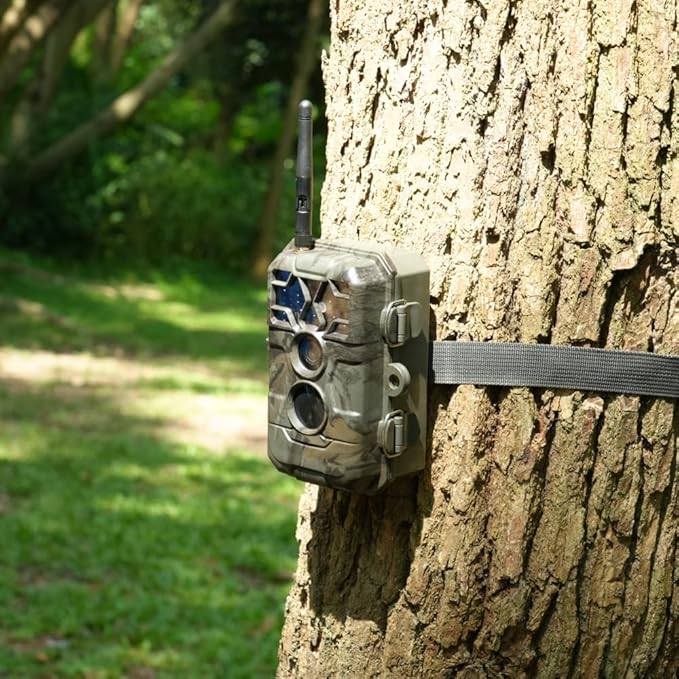 Trail Camera P80 Pro, WiFi Bluetooth, Super-Low-Light Sensitivity, 120째 View Angle, 48MP 1296p Game Camera, No Glow Night Vision, Motion Activated, Waterproof