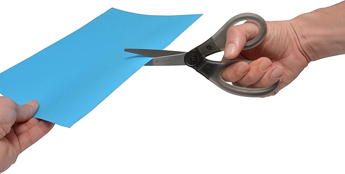 Westcott 8" Gel-Grip Multipurpose Scissors for Office and Home, Gray