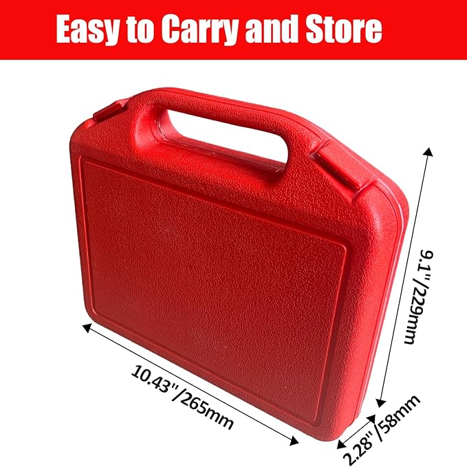 1/2 Inch Deep Drive Impact Socket Set,12-Point,SAE(3/8" to 1-1/4"),14 Pcs,Cr-Mo Steel,With a Storage Case