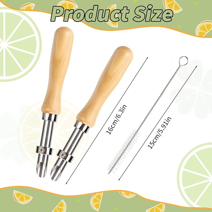 2Pcs Straw Puncher For Plastic Lids Lemonade Cups竊똂lay Hole Cutters Straw Hole Puncher,Tools for Lemonade Stand Supplies