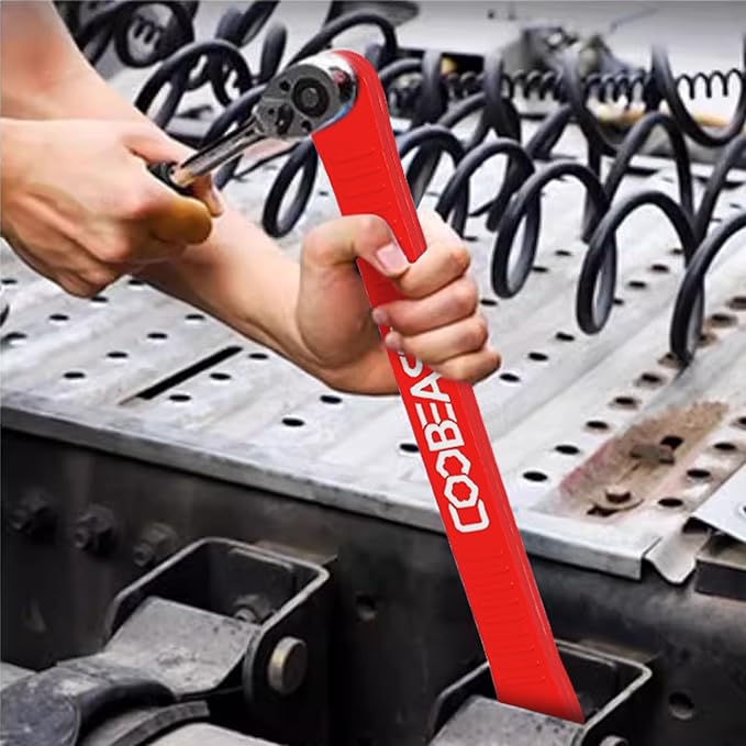 Red Offset Extension Wrench Impact Ready Socket Wrench Extender Tool with Versatile 1/4", 3/8", and 1/2" Square Drive Adapters, Universal Extensions Wrench for Small Place