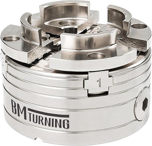 BMT-JS50N 50mm Dovetail Jaws for Woodturning Lathe Chucks, Extended and reverse dovetails handle both bowls and spindle workpieces, Compatible with Super NOVA 2, G3.