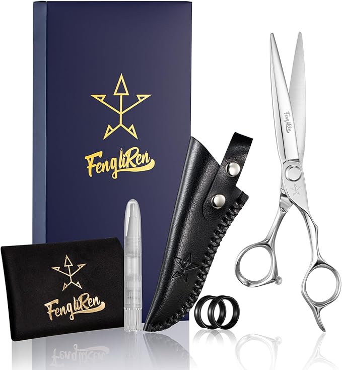 High-end Professional Extremely Very Sharp Barber Hair Cutting Scissors Hairdresser Shears For Hair 6.3 Inch Haircut Scissor Made Of Dynamic Steel Alloy For Hairdressing Salon and Home Use