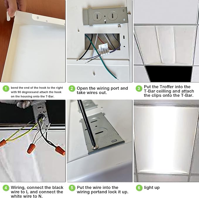 Cortelco 2x4 LED Troffer Light-25W/30W/35W/40W/50W,Up to 7500 Lumens,4 CCT Selectable 3000K/3500K/4000K/5000K,0-10V Dimmable Drop Ceiling Panel,100-277V,ETL & DLC Listed,Commercial Grade,4-Pack