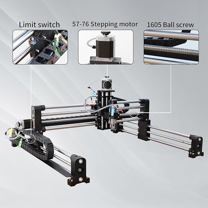 Upgraded CNC Router Machine,3-Axis Grbl Conrol Milling Machine for Wood Acrylic Aluminum,Engraving Milling Machine for Wood Aluminum Cutting to Linear Rails (Style - B, 39.4in)