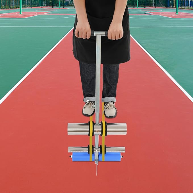 Floor Tape Marking Machine, Manual Tape Line Marker with Adjustable Spacing, Manual Floor Tape Applicator for Parking Lot, Sports Court, Decoration Protection and Laying