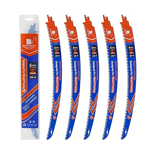 Japanese Teeth Reciprocating Saw Blades 15'' 5PCS - Curved Edge Wood Pruning Saw Blades 6TPI for Tree Trimming,Cr-V Saber Saw Blades Better Wear Resistance for Wood Cutting