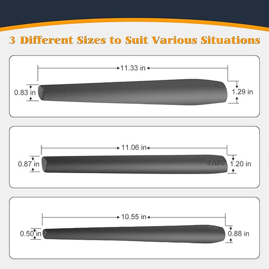 Blacksmith Drift Kit Bladesmith Hammer Eye Drift Tool Set For Forging Tongs, Tomahawk, Axe (3 Pack with Different Sizes)