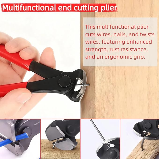 4 Pcs Staple & Nail Puller Tool Kit ??Upholstery Staple Remover, Tack Lifter, Nail Puller Pliers & Fastener Remover for Furniture, Floor, Wall, Wood, Car, Photo Frame
