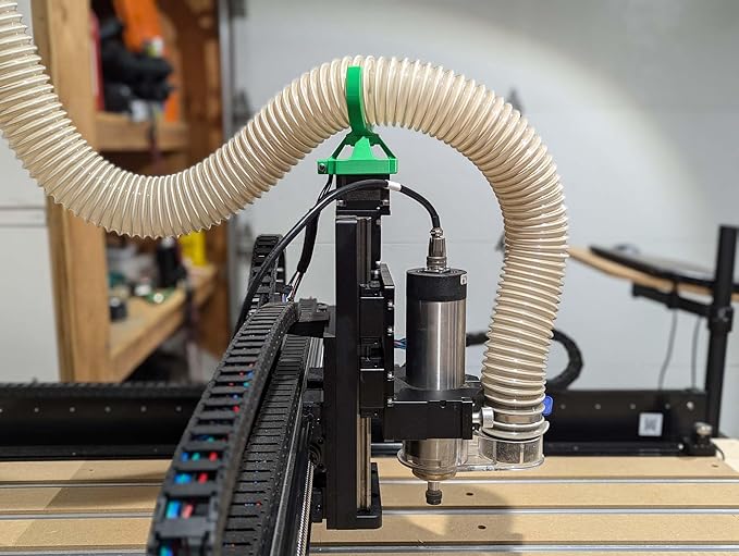 Dust Collection hose 1-1/2 in 횞 10 ft Clear Flexible PVC Fume Hose with Carbon Steel Wire for Dust Collector Table Saw Planer Woodworking, Lightweight and Puncture Resistant, with 4 Clamps