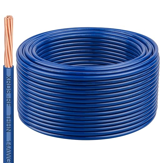 14 AWG THHN Stranded Bare Copper Wire 200FT Grounding Wire, Electrical Wire, 600V Rated Building Wire, Ideal for Panel Wiring, Grounding, Lighting Circuits, Control Systems