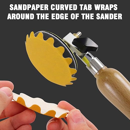 MAXMAN 50 PCS Hook and Loop Sanding Discs, 3-Inch Flex Edge Wavy Sander Pads Alumina Orbital Sandpaper 220 Grit - Perfect for Sanders Hand Drill, Bowl Sanders & Woodworking Wood Auto, No Hole