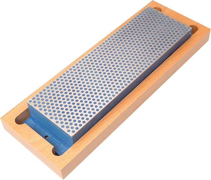 Diamond Machining Technology (DMT) 8" Diamond Whetstone Bench Stone, Coarse Grit Sharpener with Hardwood Box (W8C)