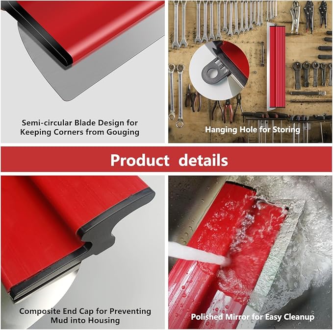 40 Inch Drywall Skimming Blade, 0.38mm Stainless Steel Blade, Drywall Knife for Drywall/Plaster/Wallboard
