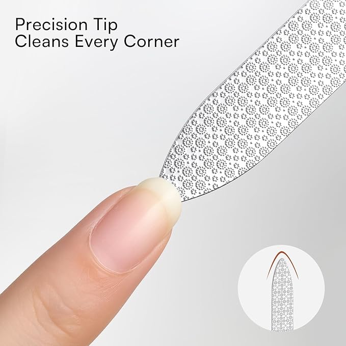 Makartt Nail Files - Metal Nail File for Natural Nails, Professional Double-Sided Fingernail File Kit with Stainless Steel Coarse & Fine Grinding Surface, Nail Kit for Women & Men Use (2 Pack)
