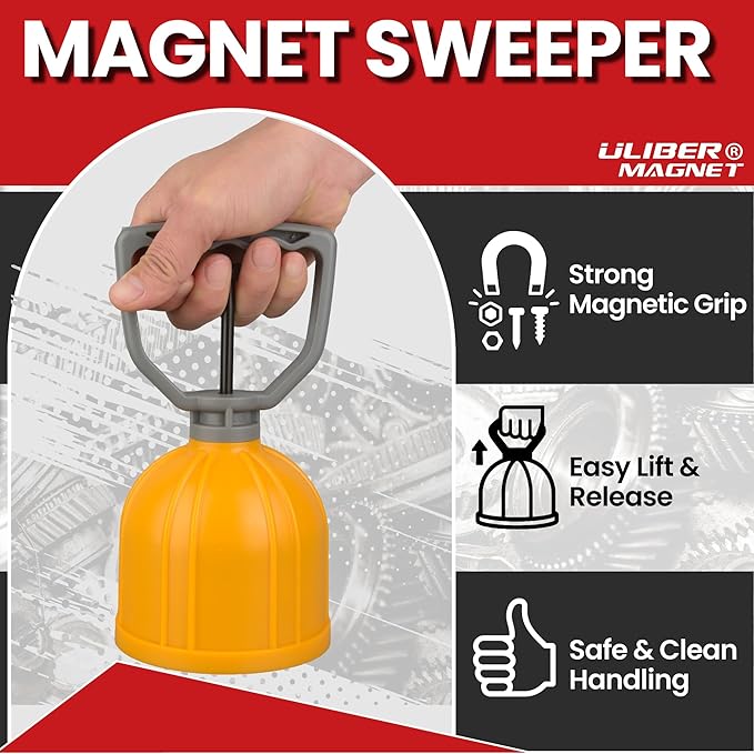 ULIBERMAGNET Magnetic Bulk Parts, Quick Release MagneticTransfer Pickup Tool Manual Lifter, Material Handling Magnet,Pickup Magnetic Sweeper for Small Metal Object,Nails,Nut,Screw, Tacks,Metal Scraps