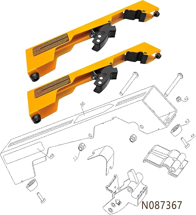 2 PCS DW7231 Miter/Chop Saw Mounting Clamps – Heavy-Duty ，Replacement for DeWalt Miter Saw Stand Parts (Fits DW723/DWX723/DWX724 Stands) N087371 Replacement Clips