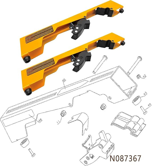 2 PCS DW7231 Miter/Chop Saw Mounting Clamps – Heavy-Duty ，Replacement for DeWalt Miter Saw Stand Parts (Fits DW723/DWX723/DWX724 Stands) N087371 Replacement Clips