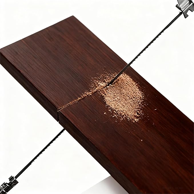 jojofuny Coping Saw for Woodworking - 5 Inch Frame Fret Saw for Woodworking, Wood Board, PVC Pipe and Foam Cutting (With 4 Replacement Blades)