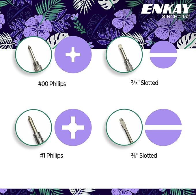 ENKAY - 6 in 1 Floral Hammer and Screwdriver, Multifunction Claw Hammer Tool with Flower Print (Pattern 5)