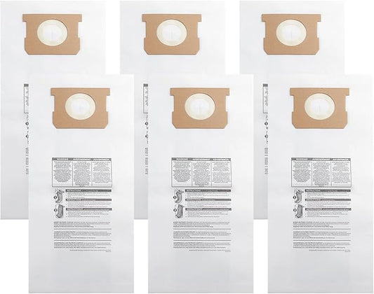 Dust Collection Filter Bags 9193200 for Shop Vac Vacuum cleaner,91932 Disposable Filter Bags for Shop Vac 5 Gallon Wall Mount Vacuums(6-pack)