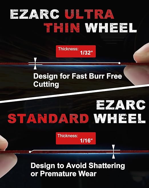 EZARC Cut Off Wheels 24 Pack, 3??x 1/32??x 3/8??Cutting Wheel, Metal & Stainless Steel Cutting Disc for Die Grinder, (Upgraded Thin Design)