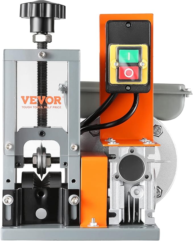 VEVOR Electric Wire Stripping Machine, 0.06''-1.18'' Automatic Wire Stripper, 180 W, 60 ft/min with Visible Stripping Depth Reference
