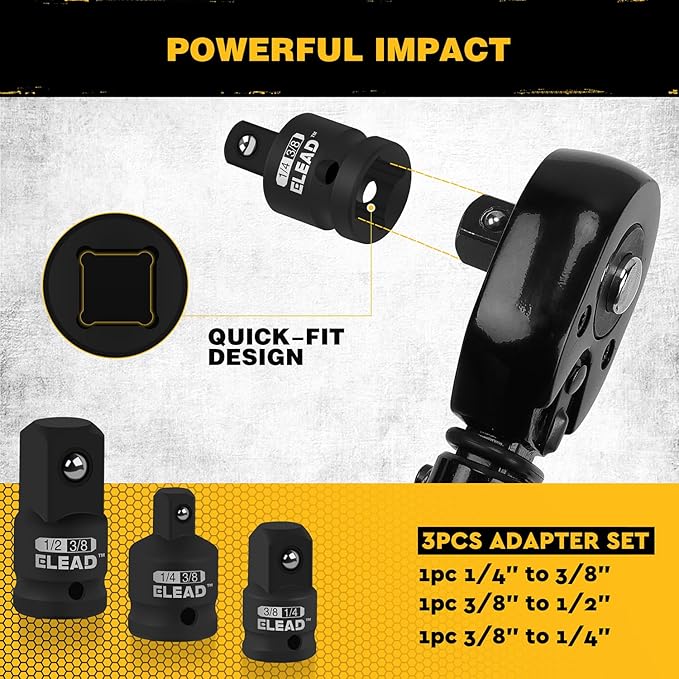 17-Piece Inverted E-Torx Socket Set - Premium Impact Cr-V Steel E4 - E24 Star Female Sockets for Impact Wrench 1/2 3/8 1/4 Drive Precision Torque Kit with Storage Case