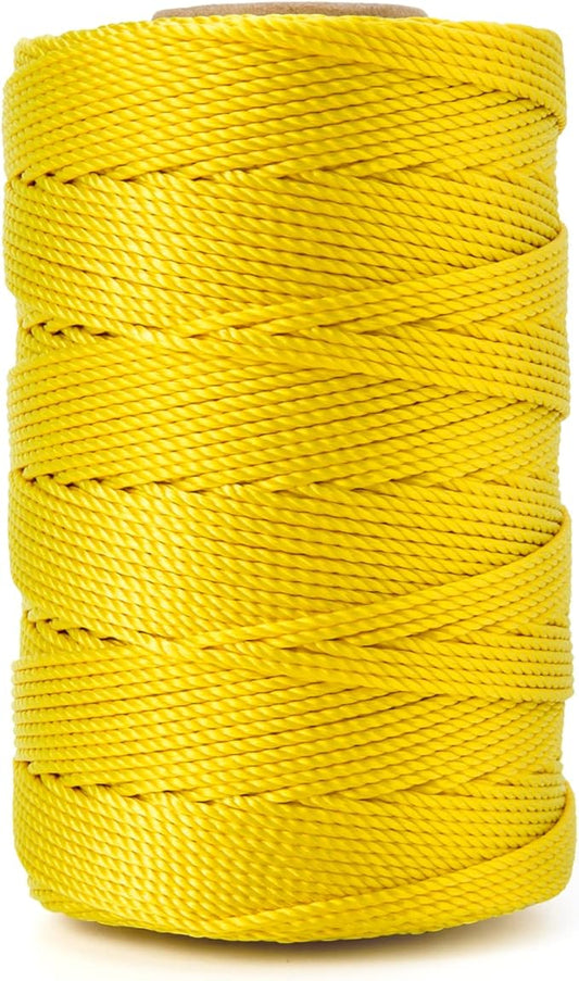 HONGDA Twisted Nylon String, #18 x 540FT Mason Line String, Nylon Twine for Masonry Job, Trot Line, Decoy Line, Net Making and Mending, Workshop, Crafts, Gardening