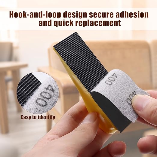 ZEHIQ 131 Pieces Micro Sander Kit 3.5 x 1 inch Detail Sanding Refill, Mini Sander for Small Projects Hook and Loop Sandpaper Assorted 60 to 10000 Grits for DIY Crafts Wood Metal Tight Polishing