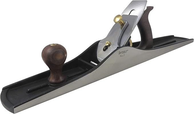 Taytools 469584 Jointer Bench Hand Plane #7, 22 Inch Sole, Ductile Cast Body, Lapped Sides and Bottom, Blade RHC 55-60, Sapele Handle and Tote